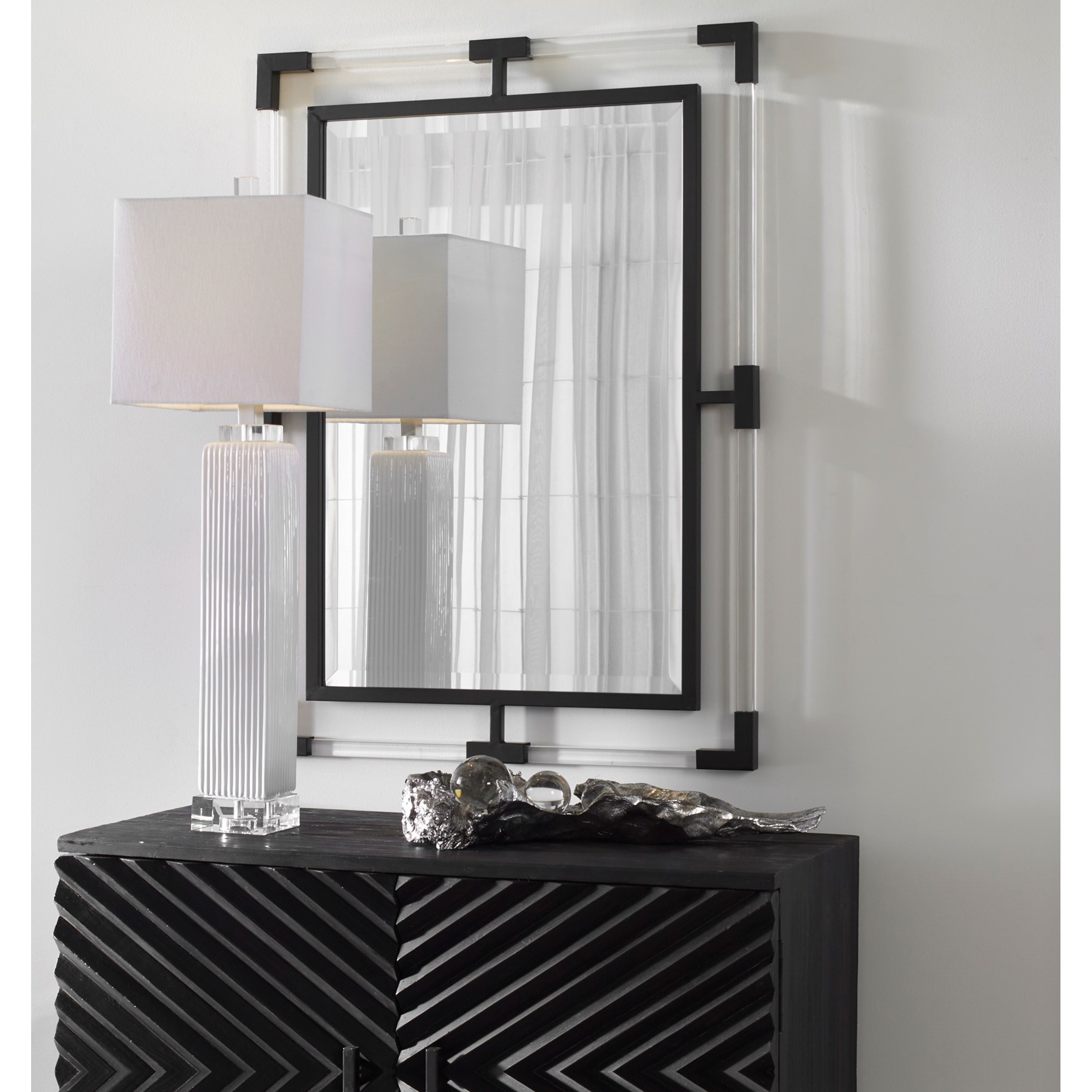 Uttermost Mirrors Balkan Black Iron Mirror