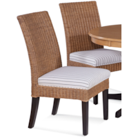 Coastal Farmhouse Dining Side Chair with Upholstered Seat