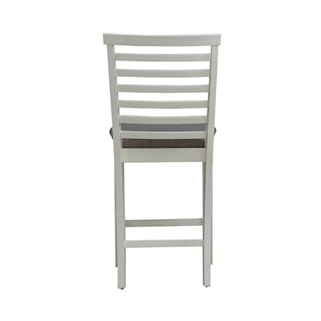 Upholstered Ladder Back Counter Chair