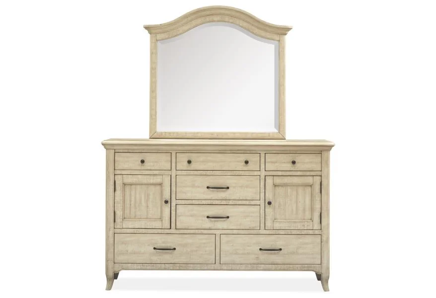 Harlow Bedroom Dresser & Mirror Set by Magnussen Home at Reeds Furniture