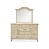 Farmhouse Dresser & Mirror Set