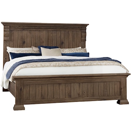 Rustic King Panel Bed