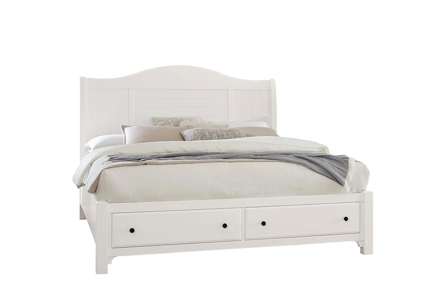 Cool Farmhouse King Sleigh Storage Bed  by Vaughan Bassett at Furniture and ApplianceMart