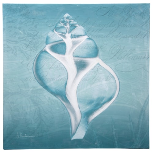 Hand Painted Canvas of Sliced Conch Shell