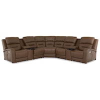 Power Reclining Sectional with Cupholders and Storage