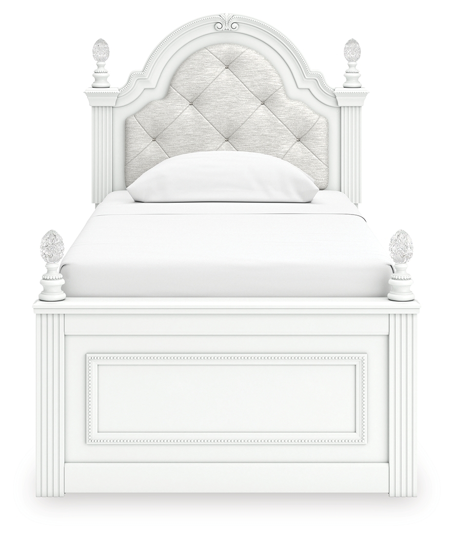 Twin Upholstered Panel Bed