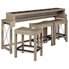 Hammary West End Bar Console w/ 3 Stools