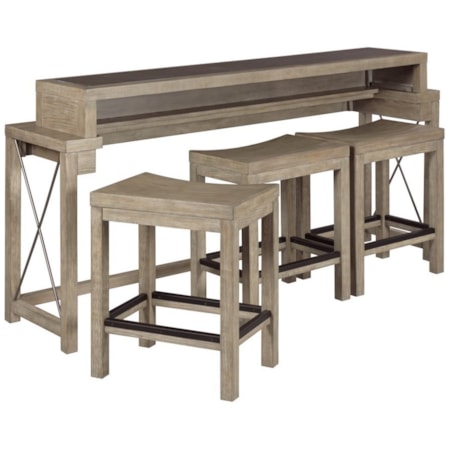 Bar Console w/ 3 Stools