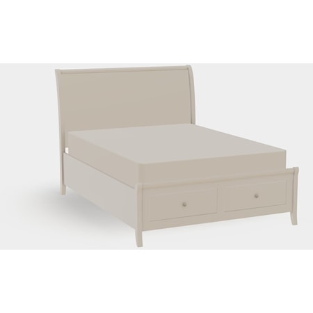 Adrienne Queen Sleigh Bed with Footboard Storage