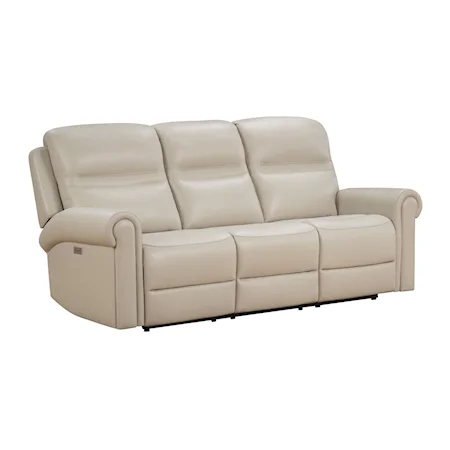 Transitional Power Reclining Sofa with Power Headrest