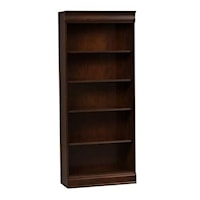 Traditional 72-Inch Bookcase with Adjustable Shelves