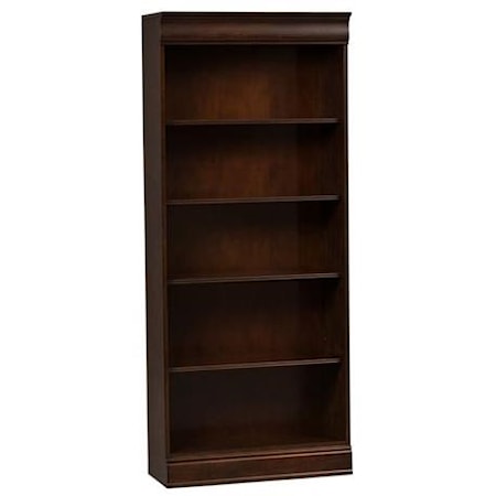 Traditional 72-Inch Bookcase with Adjustable Shelves