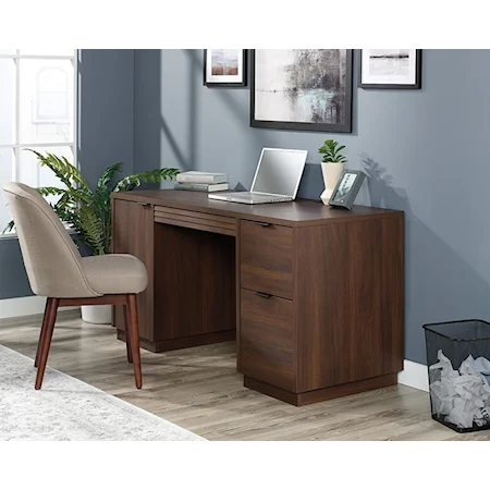Contemporary Englewood 3-Drawer Computer Desk with File Cabinet
