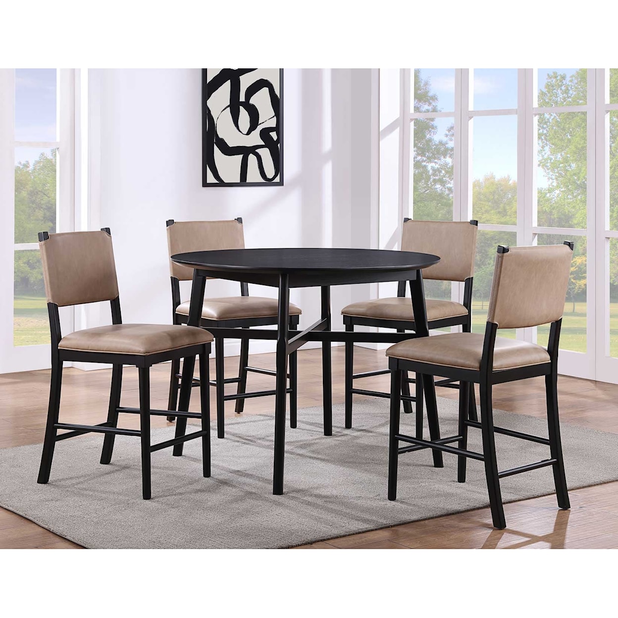 Steve Silver Oslo 5-Piece Counter Height Dining Set