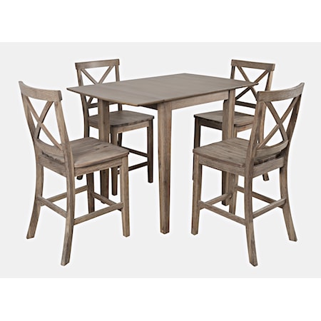 5 Piece Counter Table and Stool Set