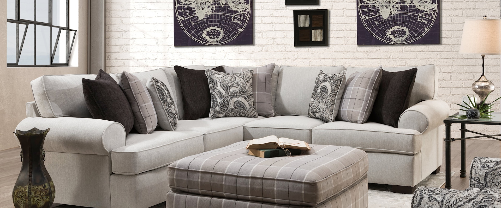 Cooper Transitional 3-Piece Living Room Set