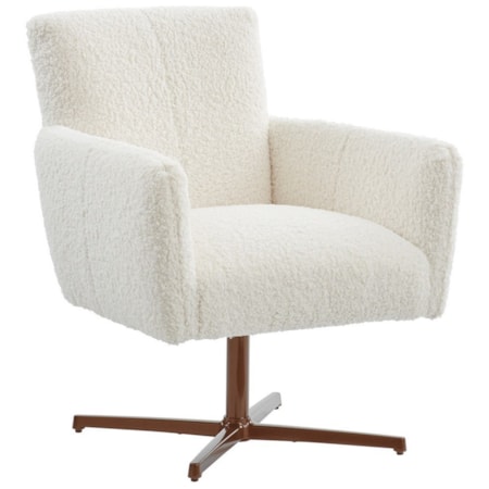 Brooks Swivel Chair with Bronze Base