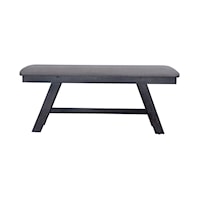 Transitional Upholstered Dining Bench - Grey