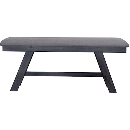 Transitional Upholstered Dining Bench - Grey