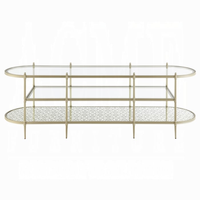 3-Shelf Oval TV Stand