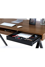 BDI Modica Contemporary 2-Drawer Desk with Open Middle Shelf