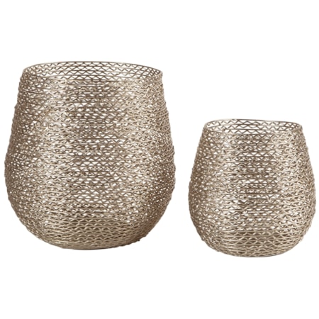 Desdemona Silver Candle Holders