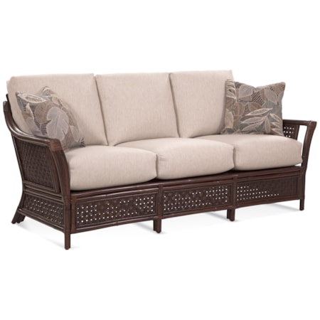 Stationary Wicker Sofa