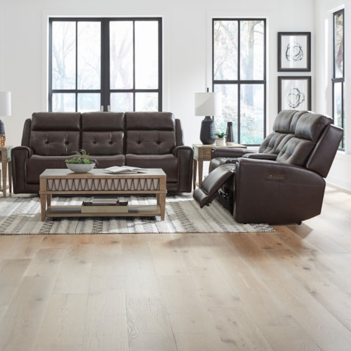 Casual Sofa and Loveseat Set