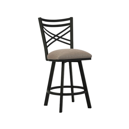 Raleigh Angled Swivel With Back, No Arms Barstool With Welt