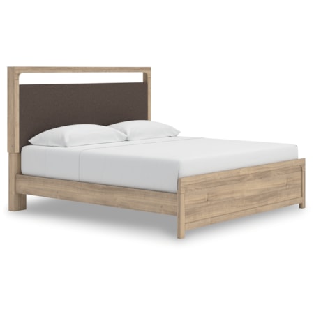 King Upholstered Platform Bed