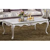 Glam Cocktail Table with Marble Top