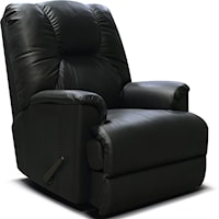 Casual Leather Swivel Gliding Recliner with Pillow Arms