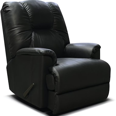 Casual Leather Swivel Gliding Recliner with Pillow Arms