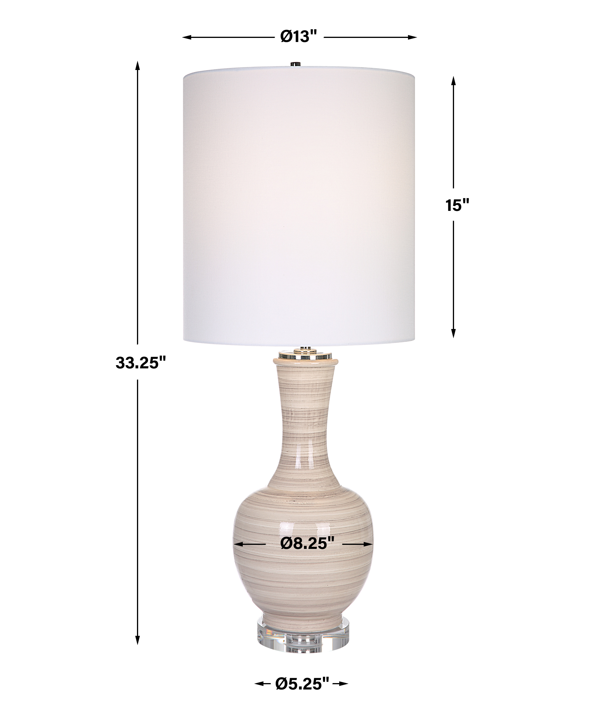 Uttermost Chalice Chalice Striped Table Lamp