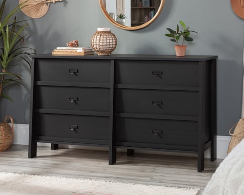 Modern Farmhouse 6-Drawer Bedroom Dresser with Tip Restraint Safety Strap