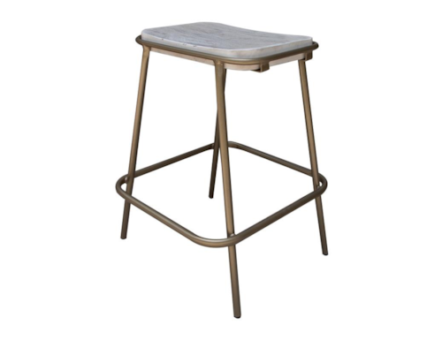 Sahara Rustic 24" Stool with Metal Frame