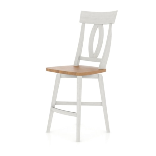 Transitional Customizable Swivel Stool