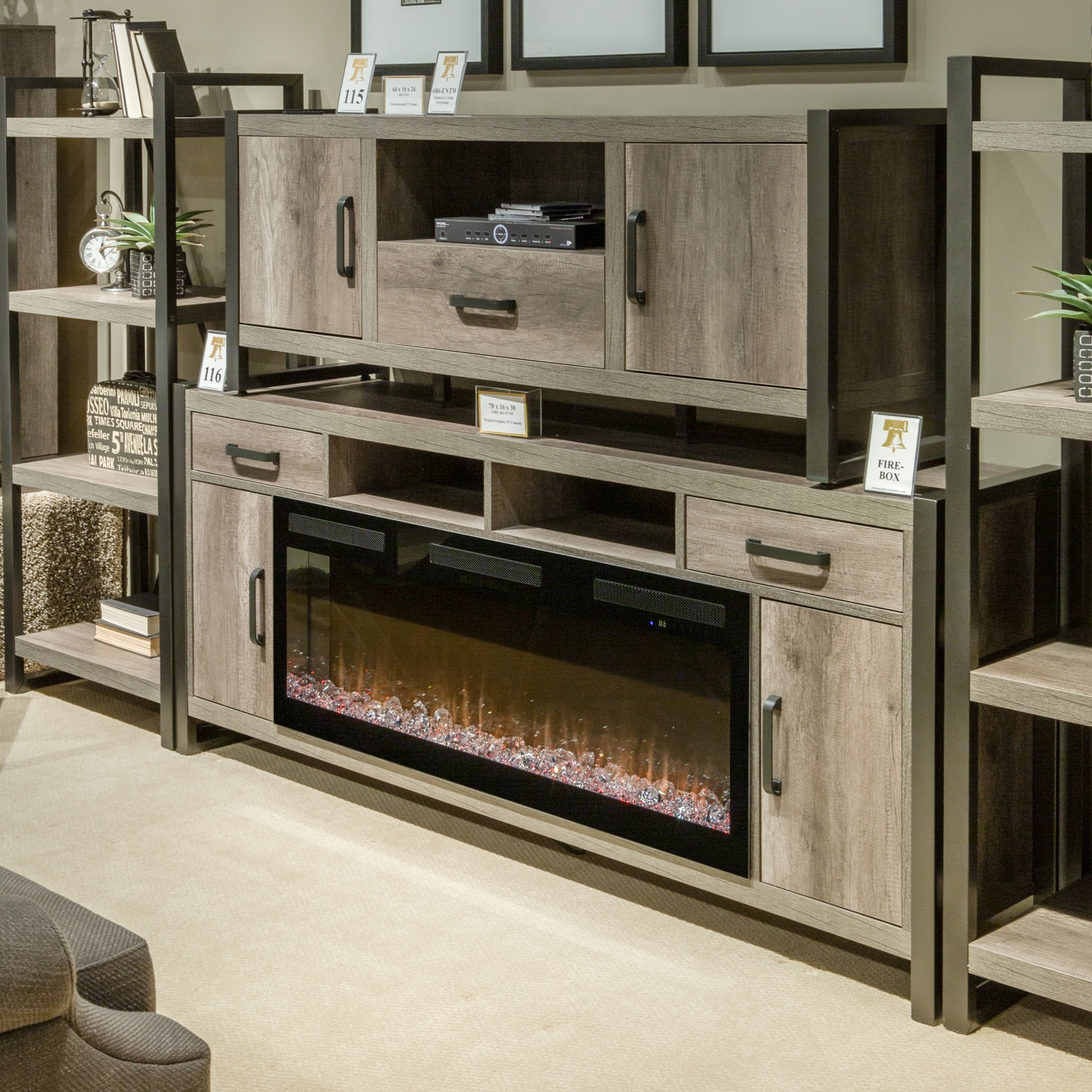 78 Inch Fireplace TV Console