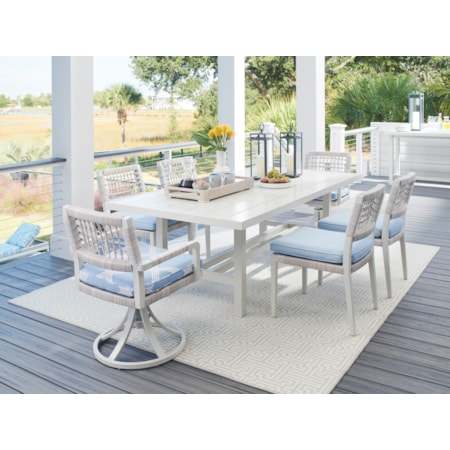 7-Piece Dining Set w/ Swivel Chairs