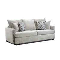 Contemporary Sofa with Nailhead Trim