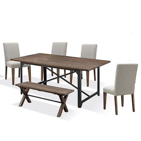 6-Piece Dining Set with Bench