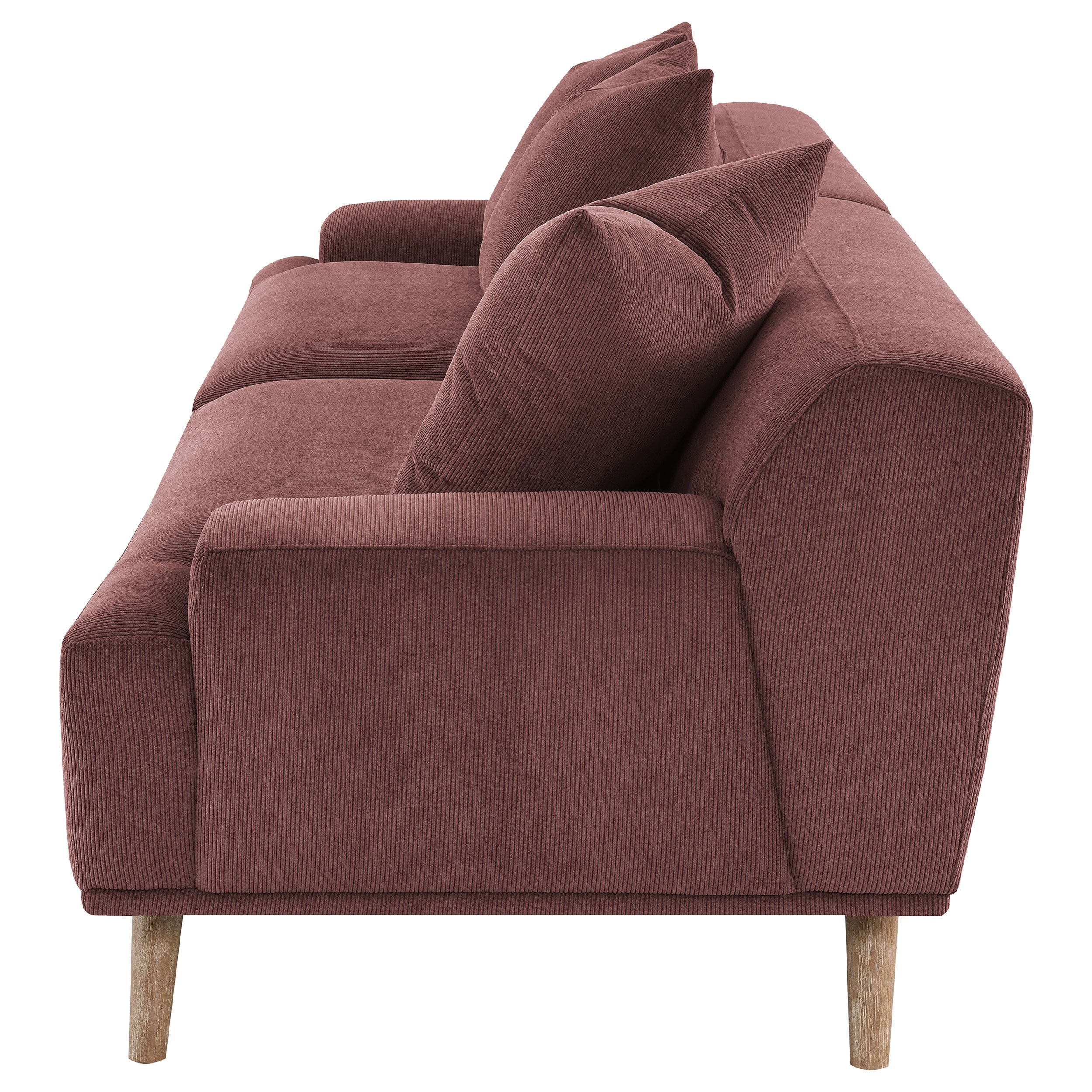 Coaster Elizabeth Elizabeth Corduroy XL Sofa Wine Red