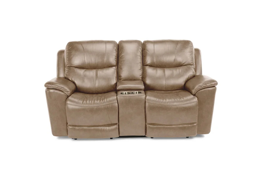 Latitudes - Cade Power Console Love Seat by Flexsteel at VanDrie Home Furnishings