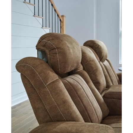 Pwr Rec Sofa With Adj Headrest