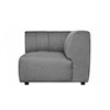 Moe's Home Collection Lyric Lyric Corner Chair Grey