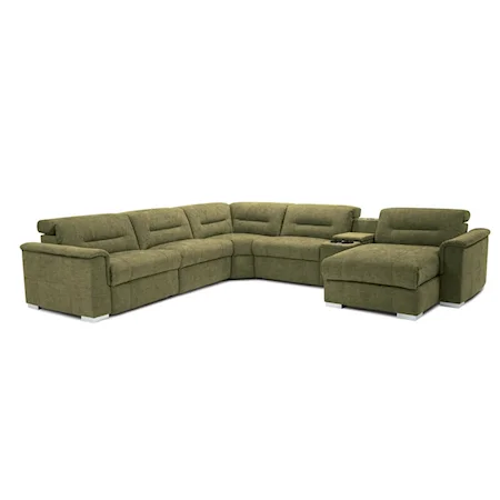 Keoni Casual 5-Seat Power Reclining Sectional Sofa with Power Headrest