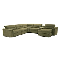 Keoni Casual 6-Piece Power Reclining Sectional Sofa with Power Headrest