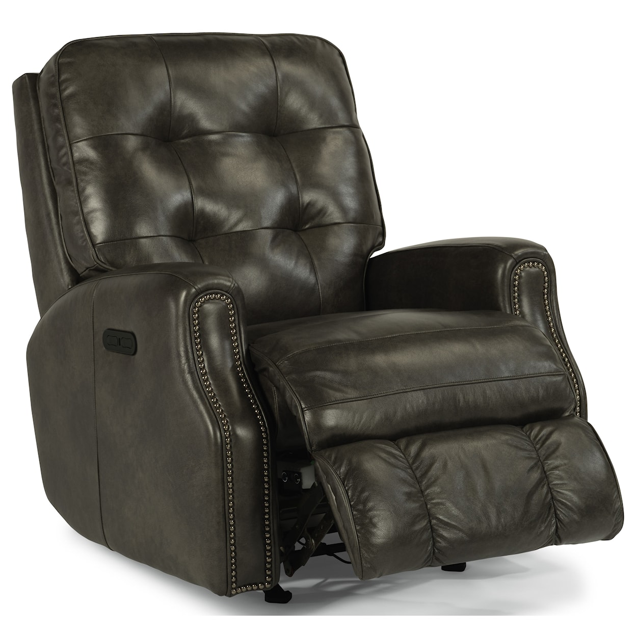 Flexsteel Devon Power Headrest Recliner w/ Nailheads