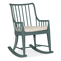 Casual Rocking Chair with Loose Performance Fabric Seat Cushion