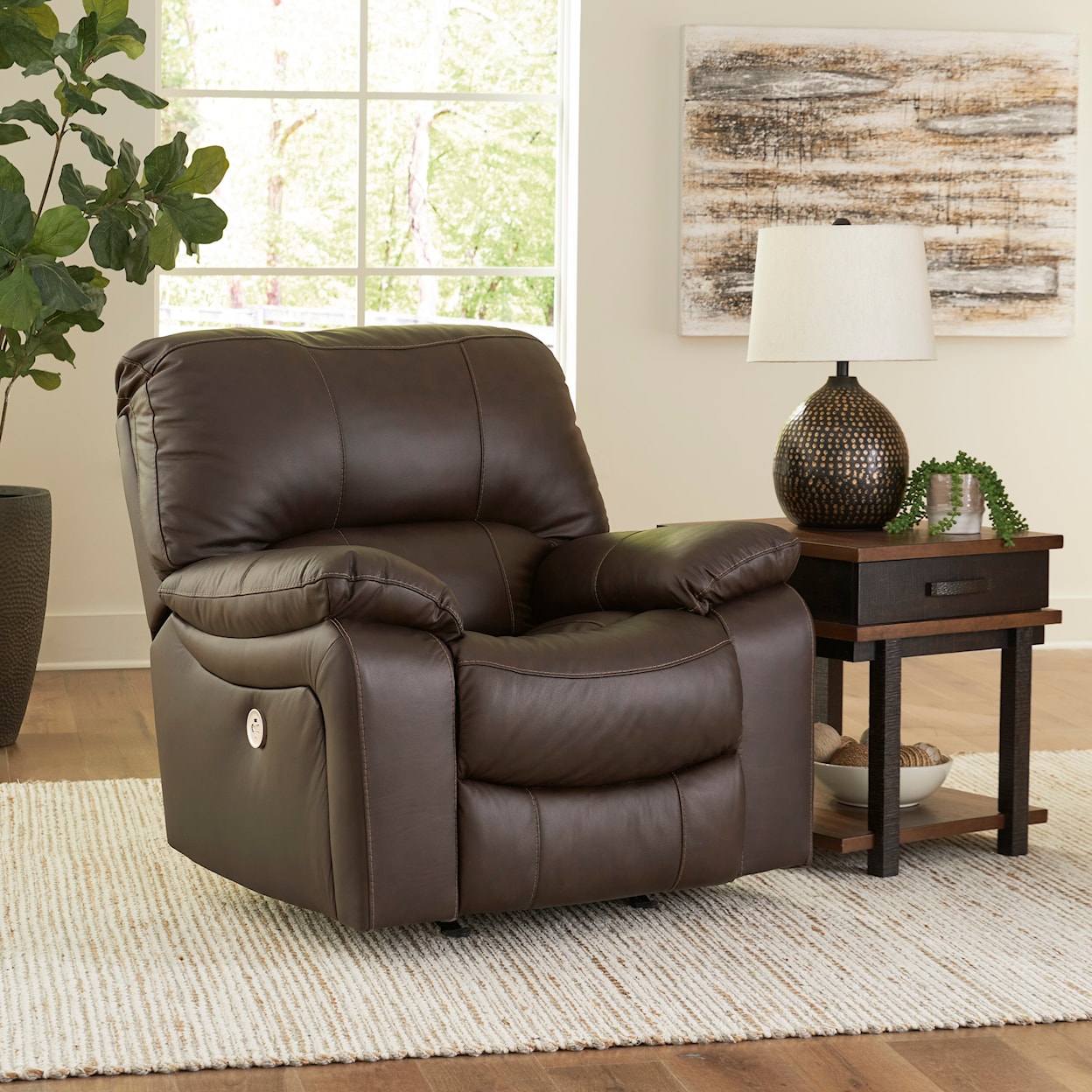 Signature Design by Ashley Furniture Leesworth Power Rocker Recliner